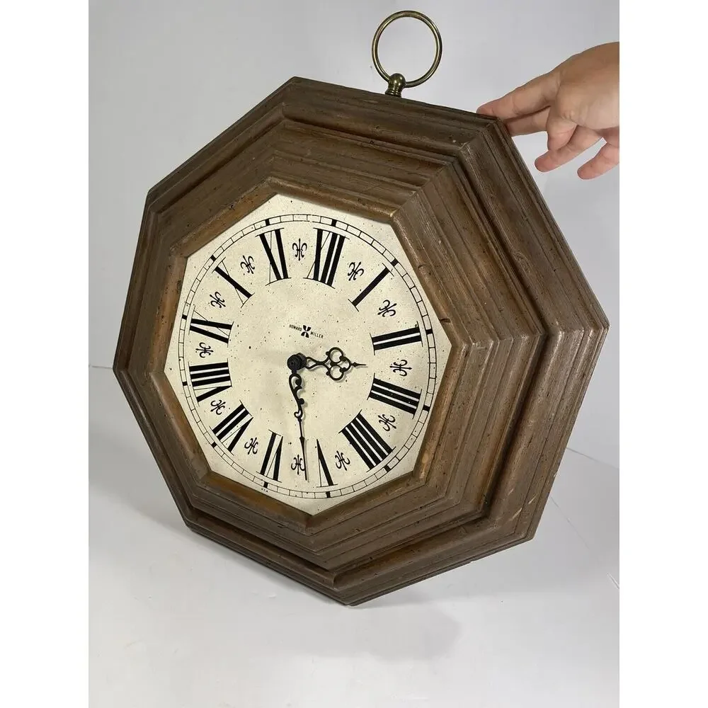 Howard Miller Clock Company 17” Wall Clock Model‎ 4975 Hexagon Wood Unique Rare